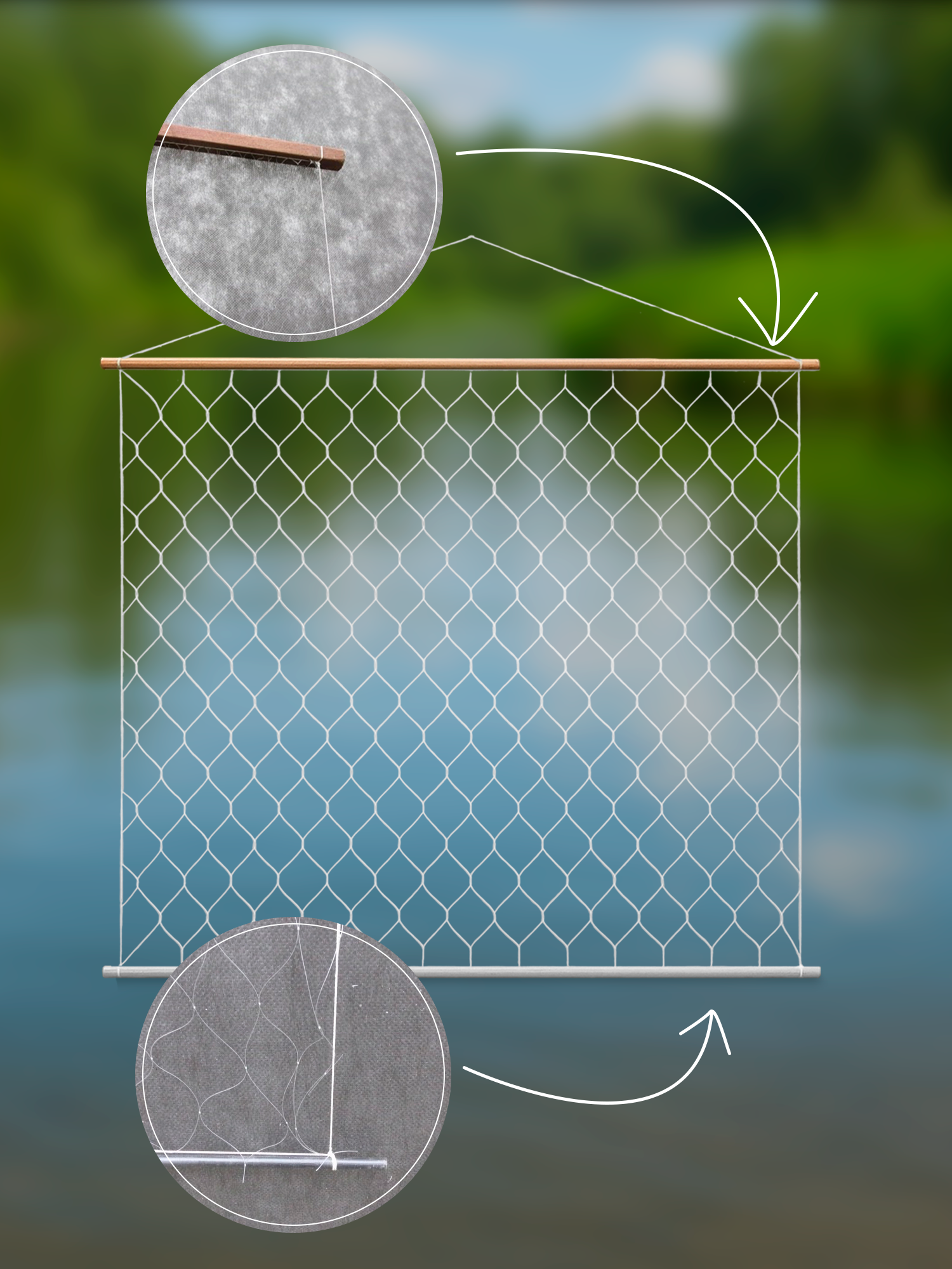 Рыболовный экран (телевизор) оснащённый Ячейка 40 диаметр лески 0.16 мм размер 120*80