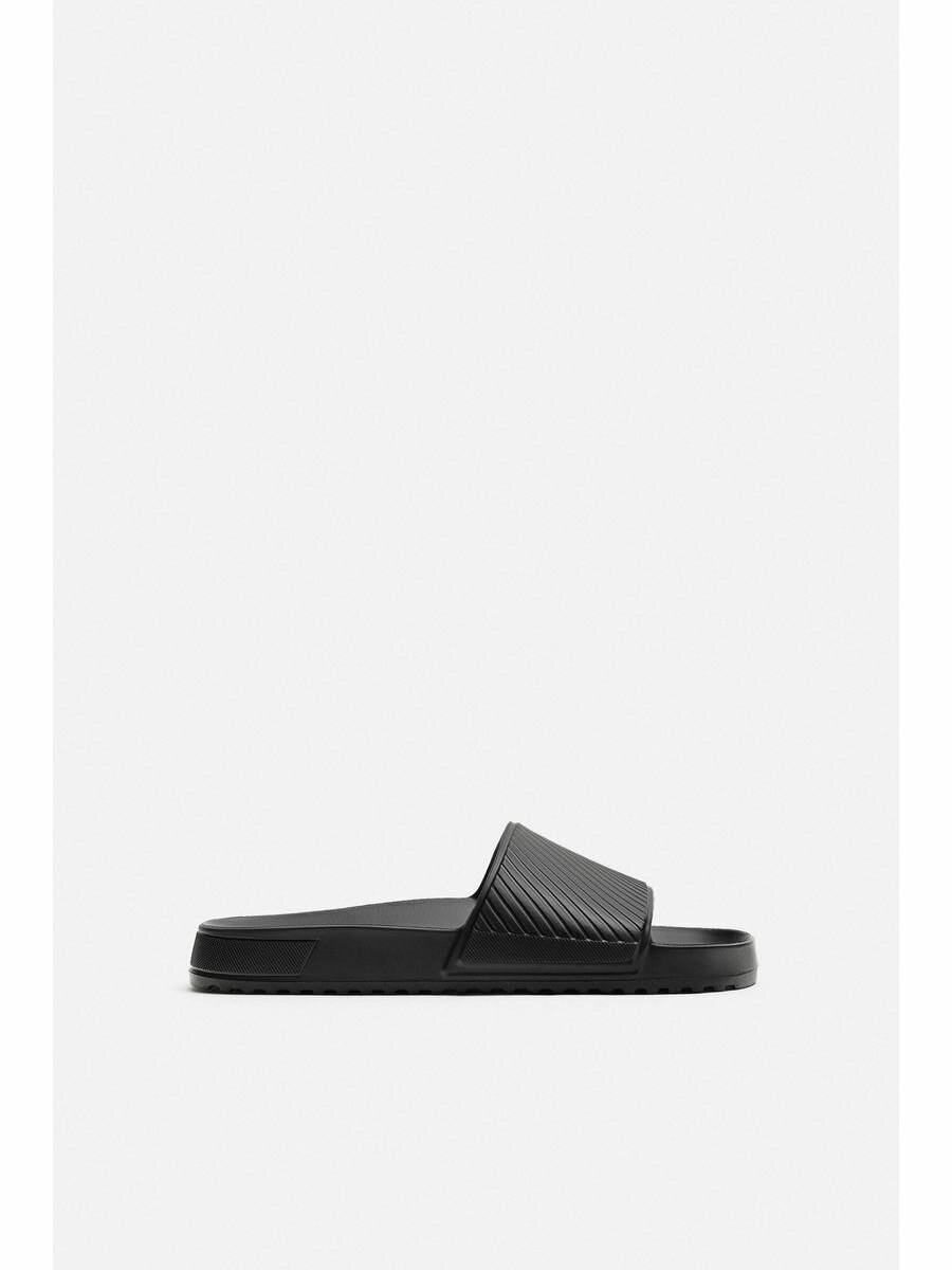 Шлёпанцы Zara Базовая коллекция, размер EU43, черный