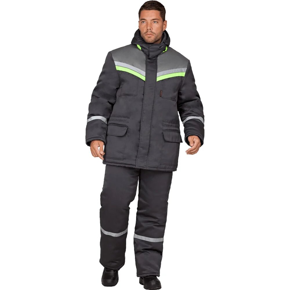 ГК Спецобъединение Куртка вьюга утеплённая т/серая; 104-108 182-188 Кур 322/104/182