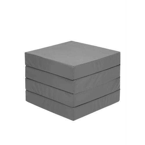 Мат-пуф гимнастический 100 х 100 х 10, в 4 сложения, цвет Графит