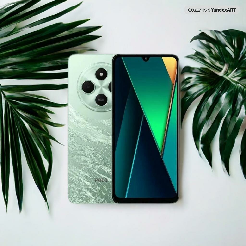 Смартфон Poco C75 8/256 ГБ с NFC, зеленый