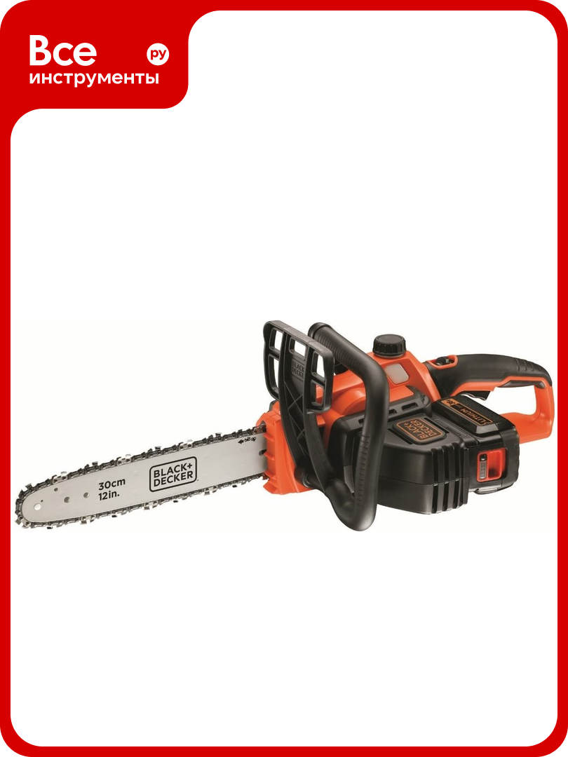 Аккумуляторная цепная пила Black Decker GKC3630L20