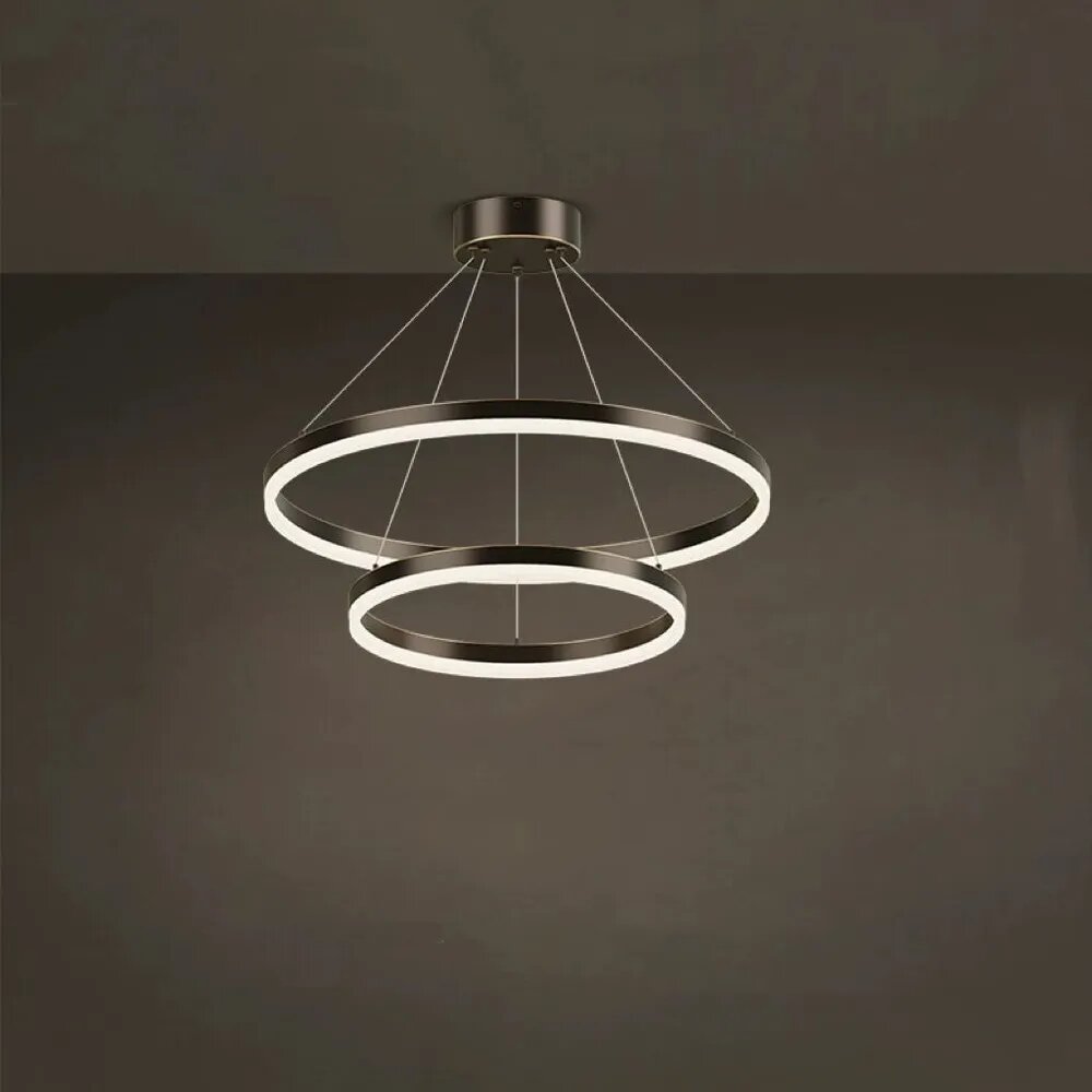 Люстра Mak-Interior Orblaze 2 rings 600 black, светодиодная, для всех типов потолков