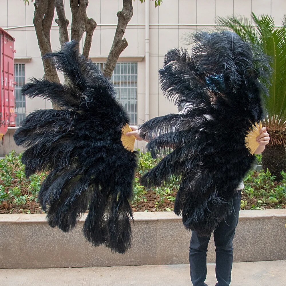 Веер из страусиных перьев Fearafts 90 см