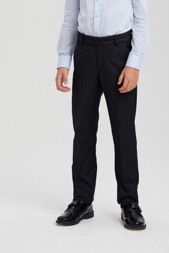 Брюки школьные Silver Spoon классические, размер 158, синий