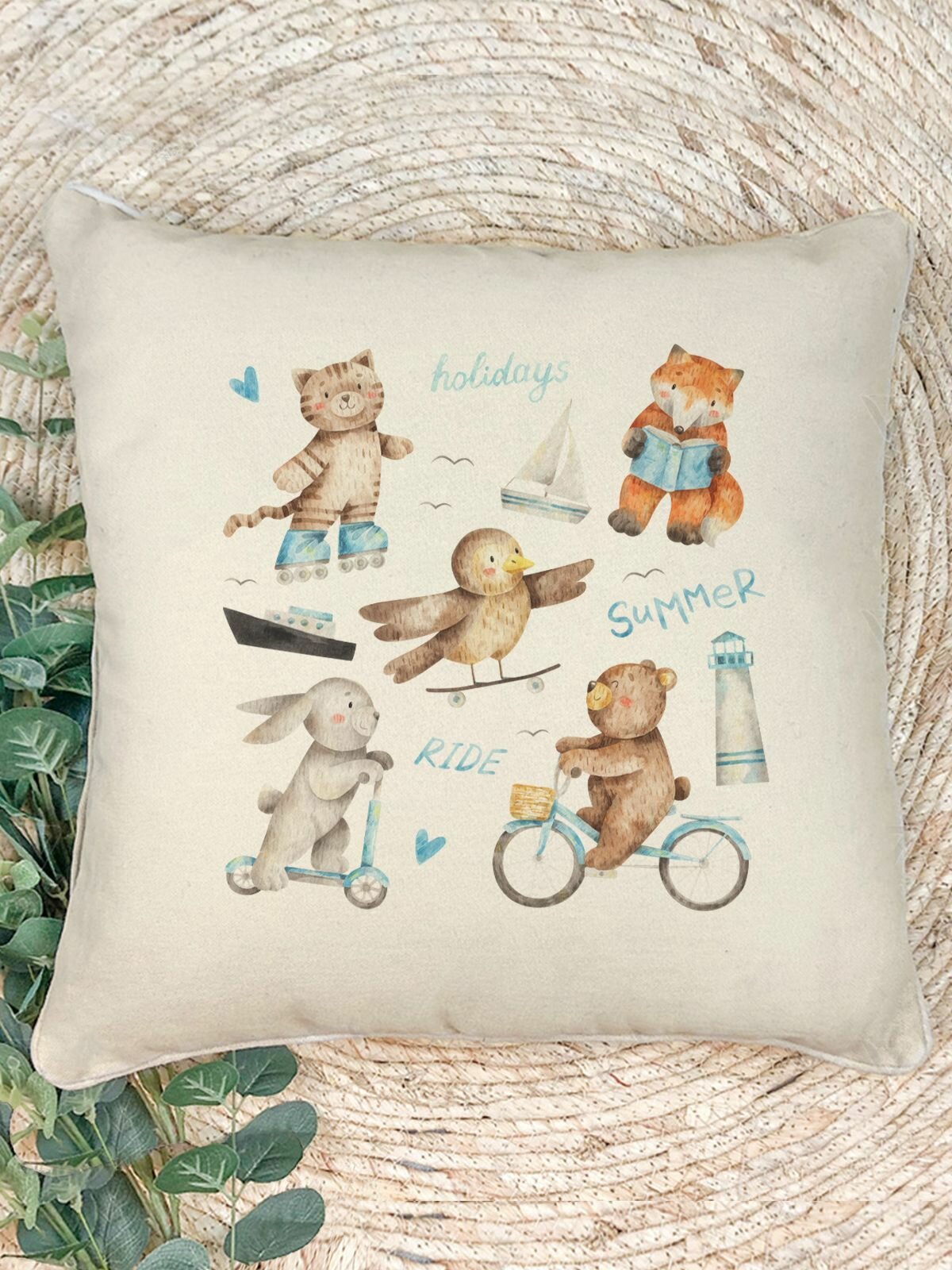 Наволочка для декоративной подушки Gerasim "Летняя пора", 41х41 см, эко-ткань хлопок/полиэфир