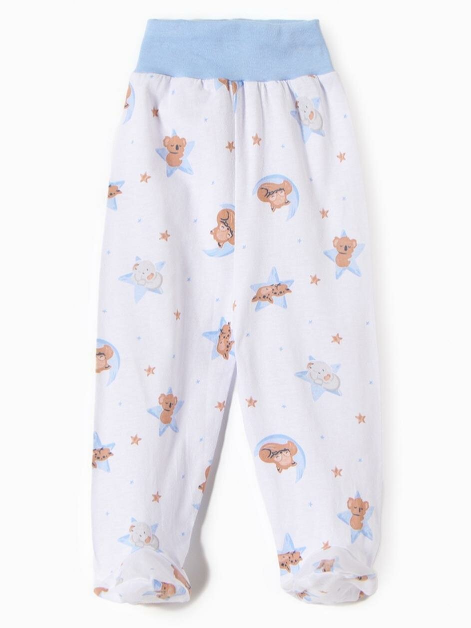 Ползунки ATA размер 74 молочный/голубой