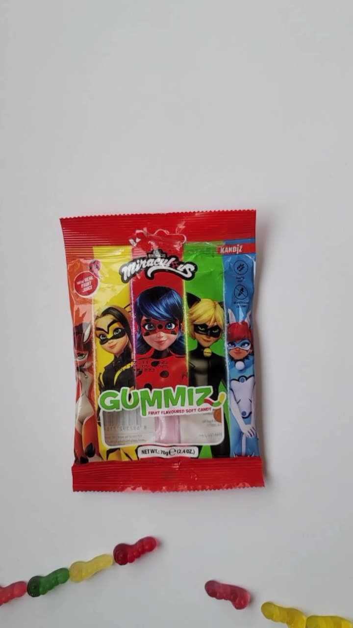 Леди Баг и супер кот мармелад в форме червяка 70 гр — фото 1