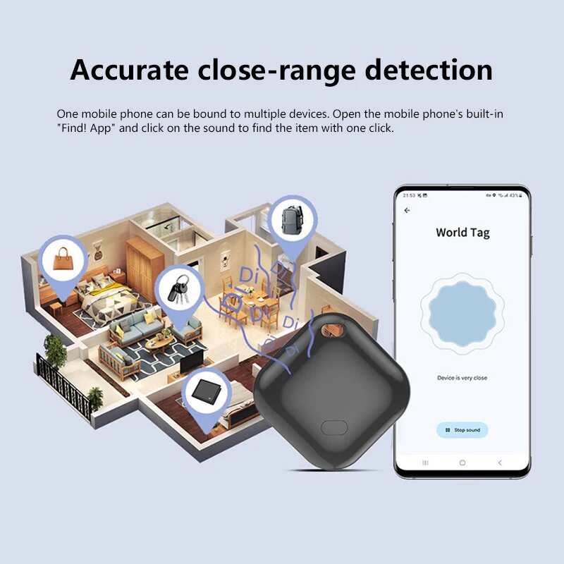 Трекеры И Медальоны Для Животных Xiaomi Bluetooth GPS-трекер для устройств Android, тег работает с Google Find My App, поиск ключей, смарт-тег для домашних животных для Xiaomi Samsung Huawei, White
