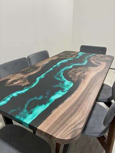 Изображение товара Стол кухонный обеденный прямоугольный дизайнерский лофт THETABLE•RU 140х80 4.9/2.1