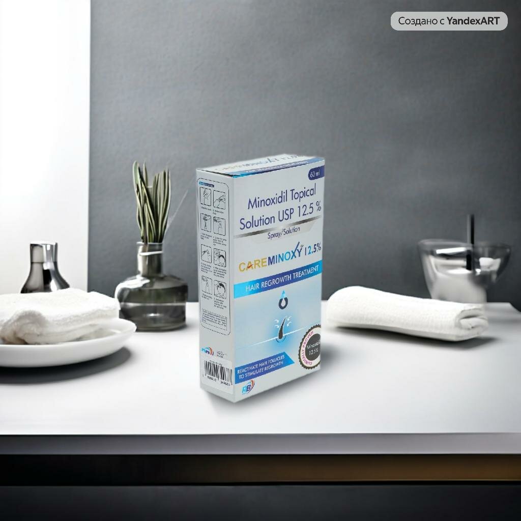 Средство для роста бороды "Minoxidil Careminoxy" 12,5%, бренд
