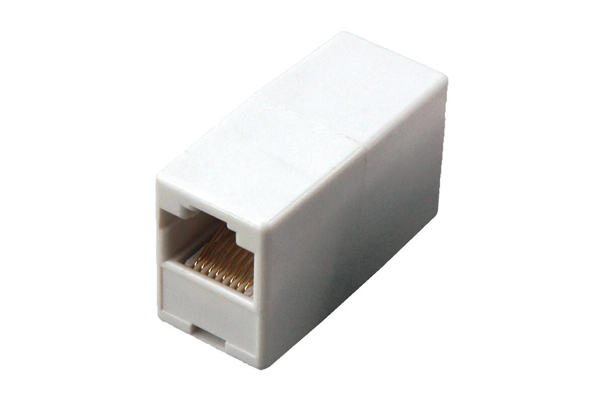 Проходник комп. гнездо-гнездо 8P-8C бел. Rexant 03-0101