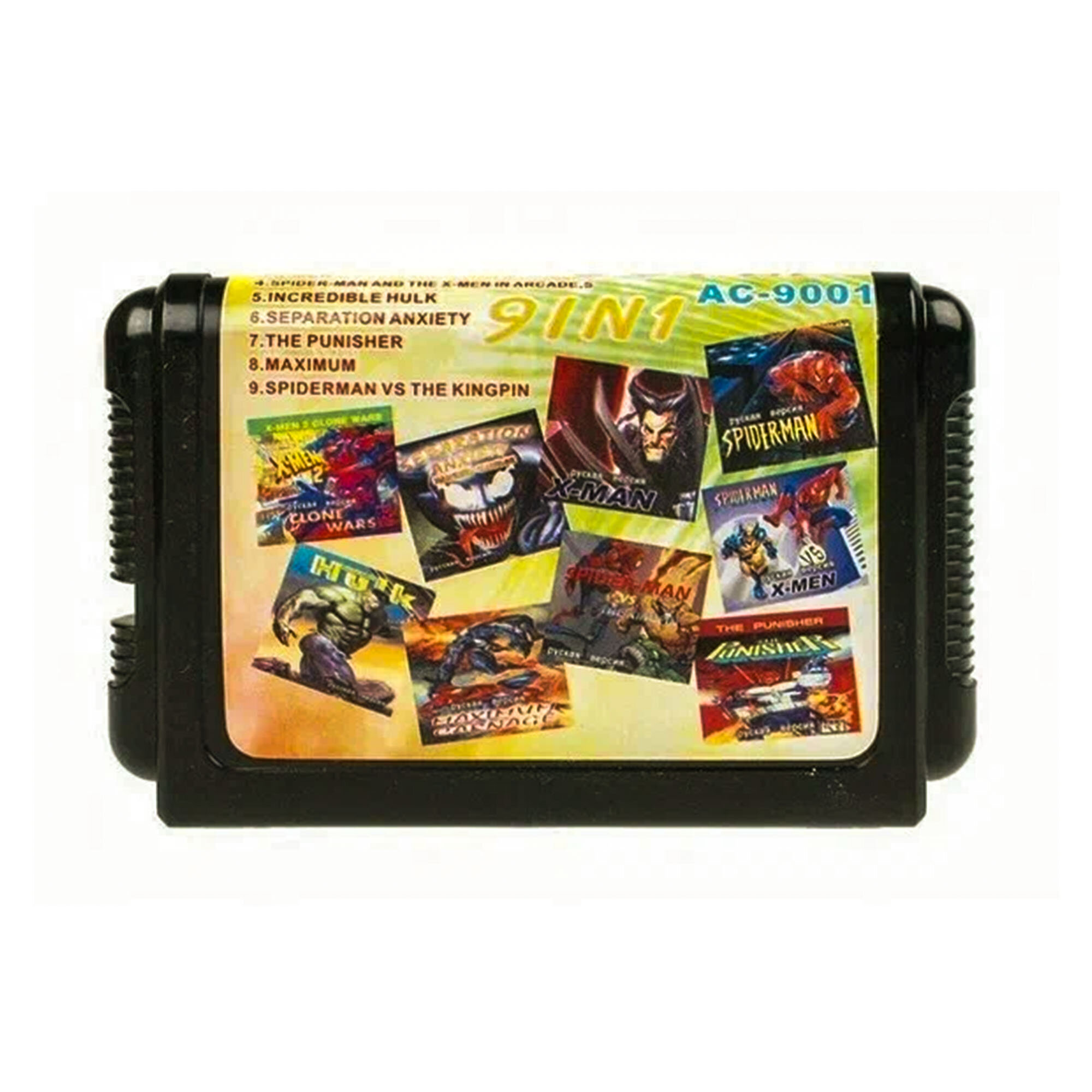 Игровой картридж New Game "Сборник 9 игр для Сега Мега Драйв с Punisher"