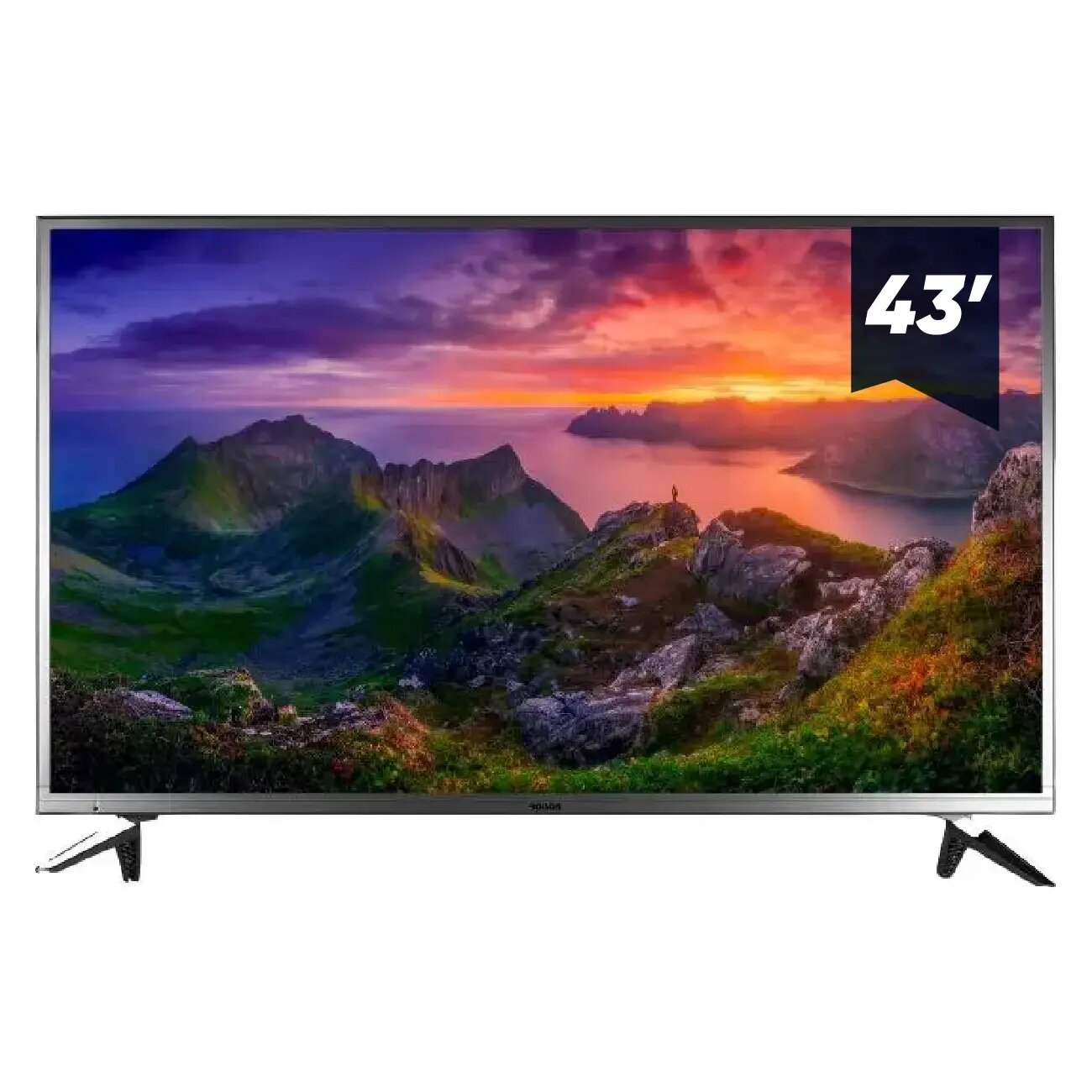 Телевизор Roison, диагональ 43 дюйма, разрешение 1920х1080, Android TV, черный