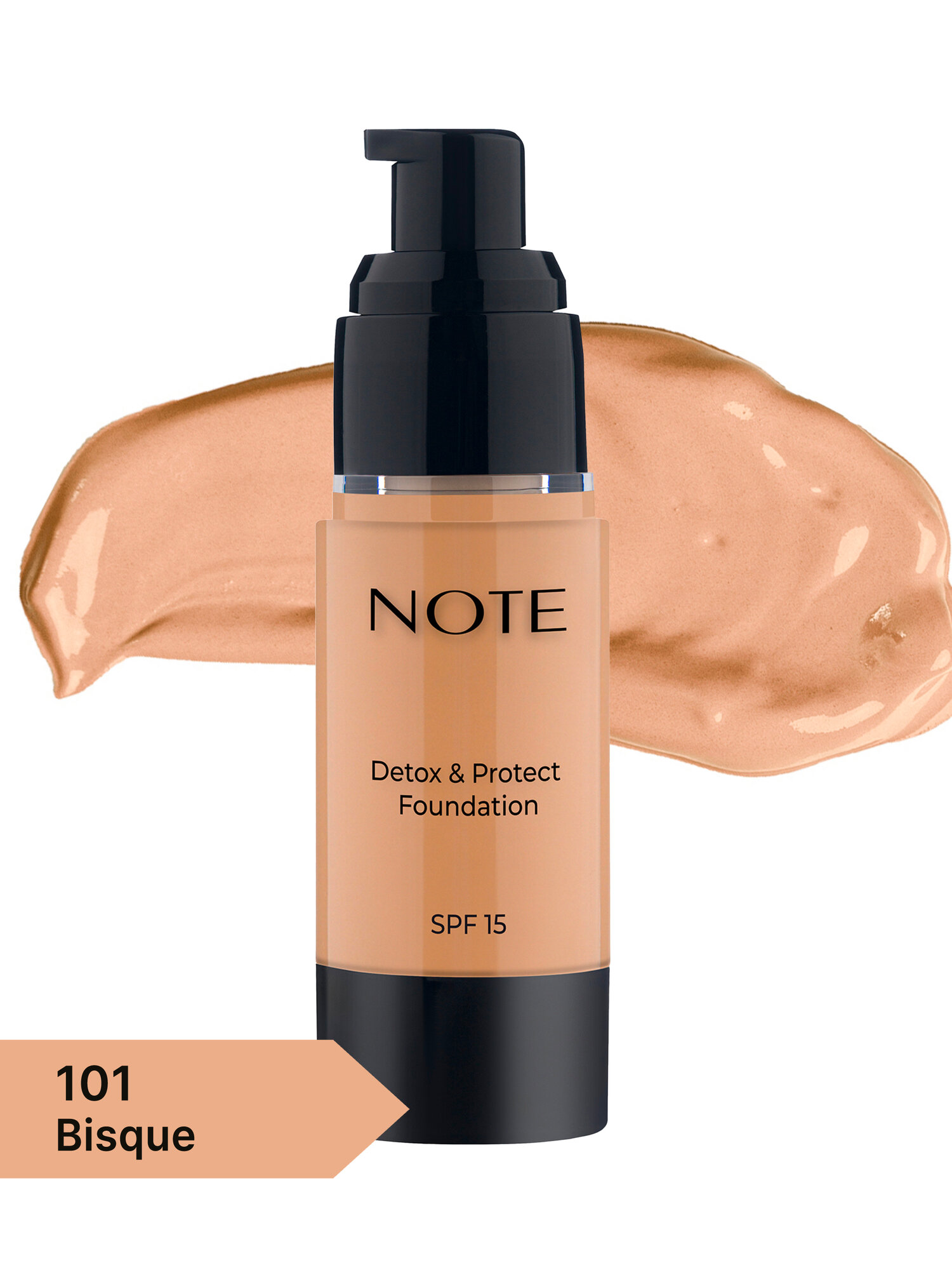 Тональный крем (Note Detox & Protect Foundation 101 bisque SPF15, 30ml) — фото 1