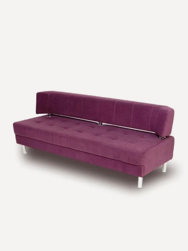 Изображение товара Диван прямой прага 190х67х77 см, нераскладной, фиолетовый велюр