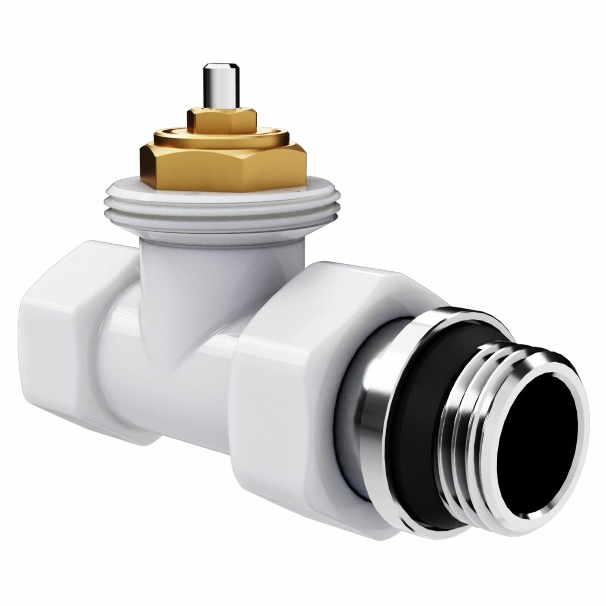 Набор термостатический прямой Royal Thermo Design 1/2"М30х1,5 (Белый) — фото 1