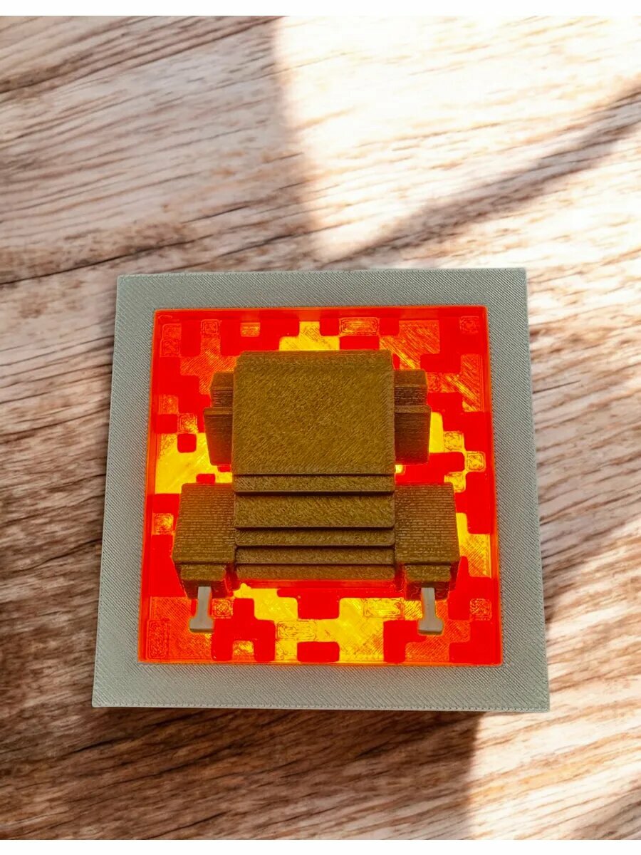 Ночник Курица в Лаве Minecraft cozy светильник майнкрафт RGBW cozy Led уникальный — фото 1