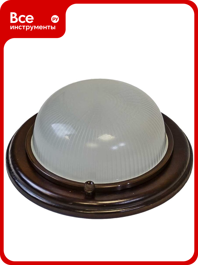 Светильник LightStandart Termo 100 00 16 большой для бани/сауны круглый IP54 100Вт 1хЕ27 цвет венге рабочая температура до +130C (НБО 03-100-021 УХЛ4) IT8771