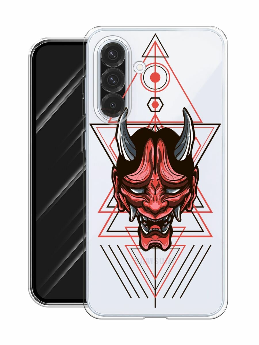 Чехол на Samsung Galaxy A36 5G / Самсунг A36 5G с принтом Hanya Oni mask, прозрачный — фото 1