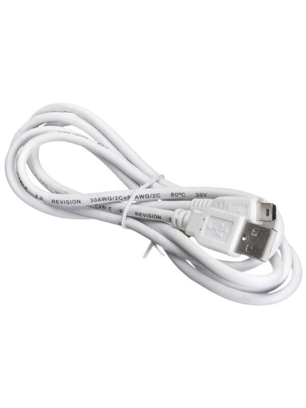 Кабель для подключения к компьютеру Netko USB А - mini USB В 2.0 1,5м, белый — фото 1