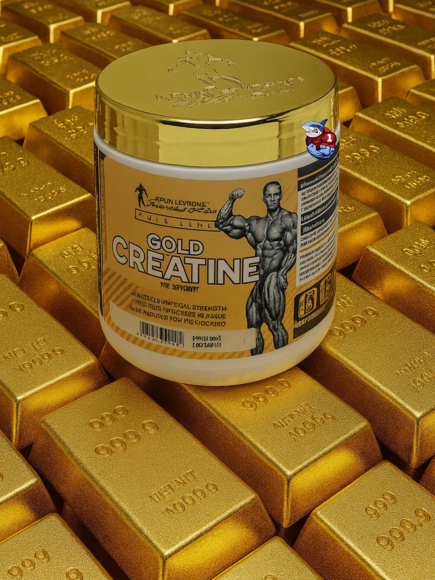 Gold Creatine от Кевина Леврона 60 порций каждая порция 5 грамм креатина моногидрата.
