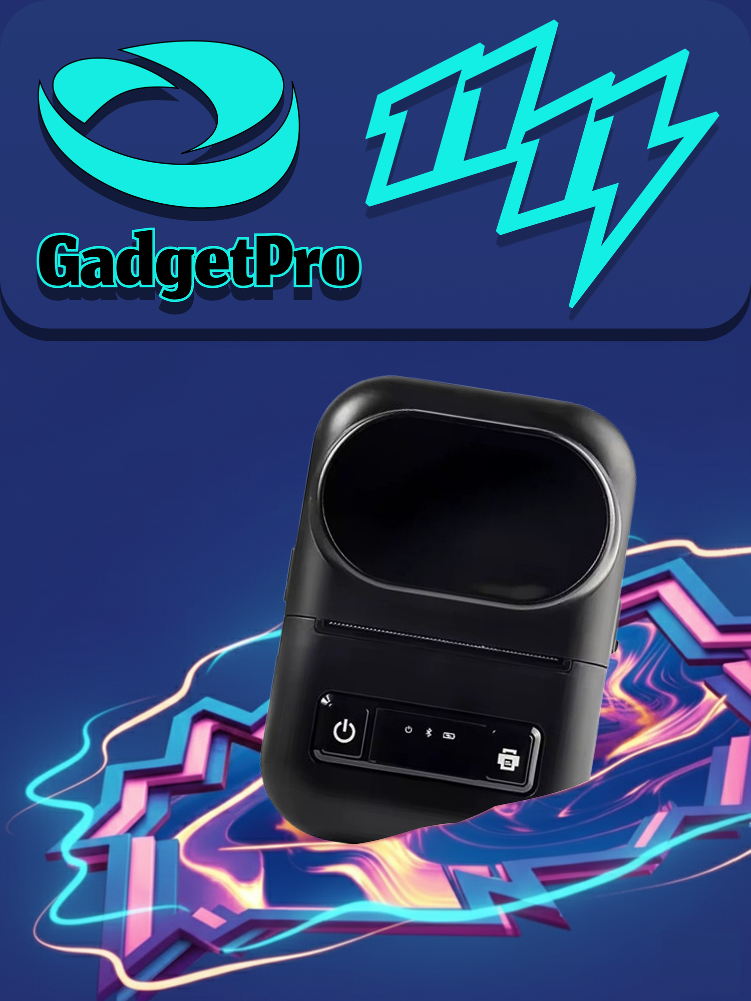 Портативный принтер Smart PT 260 (40 мм): компактный термопринтер для печати этикеток и наклеек чёрный