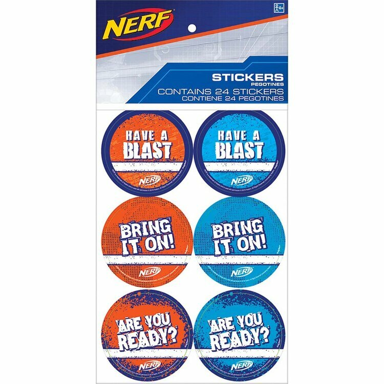 Набор наклеек КНР Nerf, 4 листа, 24 шт, для двух команд