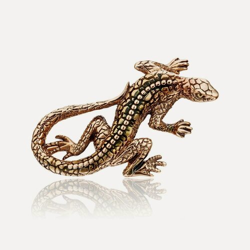 Изображение товара Брошь, красное золото, 585 проба, эмаль