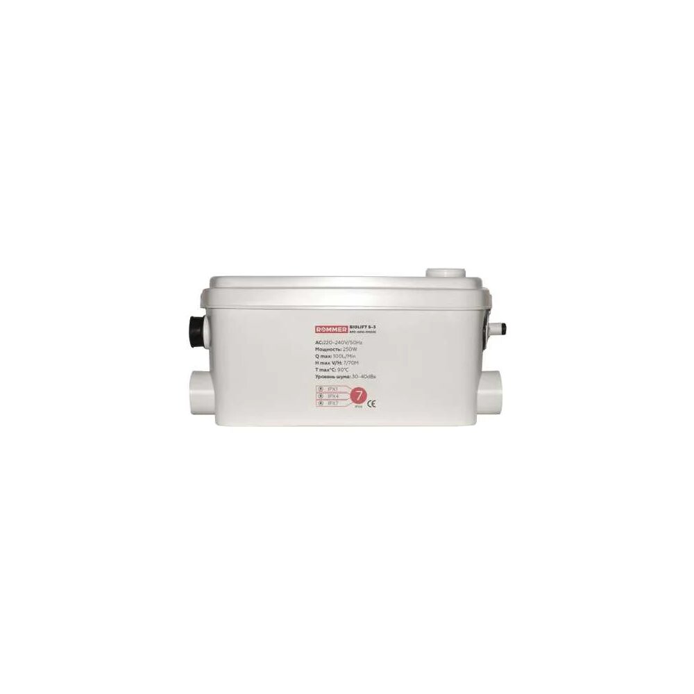 Канализационная насосная установка ROMMER biolift s-3, 3x40 мм rpd-0010-100250 RG00927MGBFLKF, бытовой тип, водостойкий — фото 1