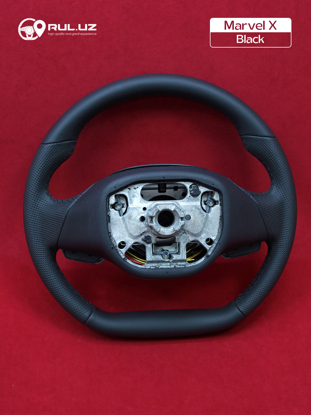 Руль Marvel X Black, для Ravon, Daewoo, Chevrolet, эргономичный, чёрный — фото 1