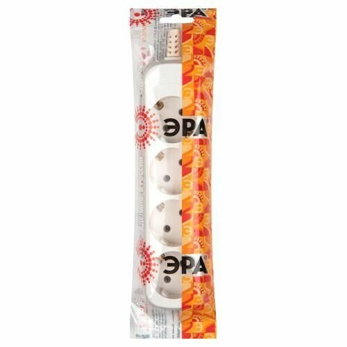 Колодка удлинителя 4-м с заземл. KX-4e Эра Б0028340 — фото 1