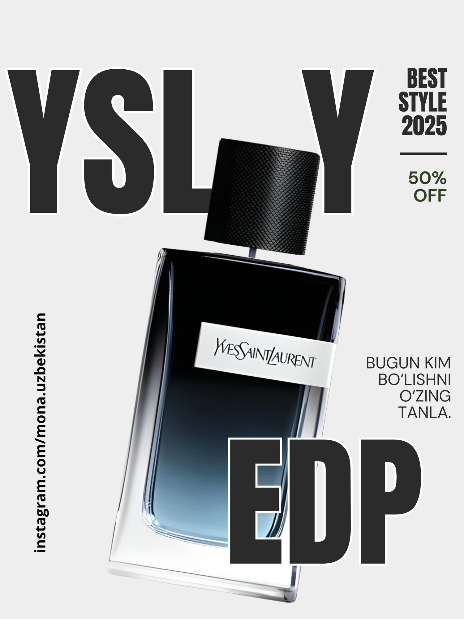 Повседневные Парфюмерная вода Yves Saint Laurent Y Edp, мужской аромат