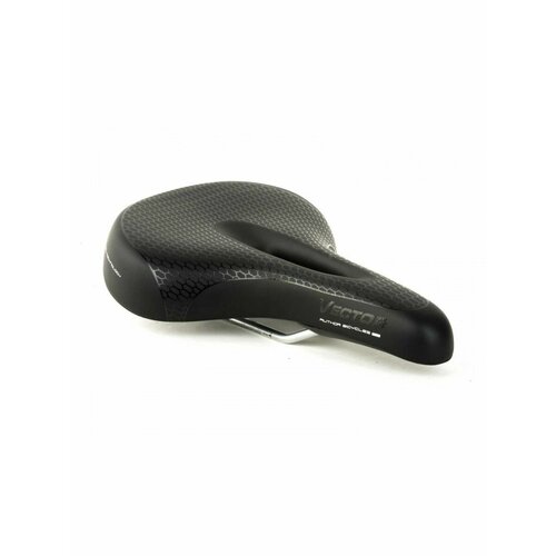 Седло 8-31048050 комфортное VECTOR ERGO GEL VACUUM 285х185мм легкая пена высокой плотности с гелем, вес 508гр, черное AUTHOR