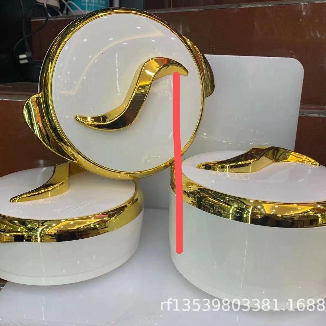 Набор из 3 контейнеров для еды нержавеющая сталь белый 1.5-2-2.5 л, современный стиль, комплект 3 шт