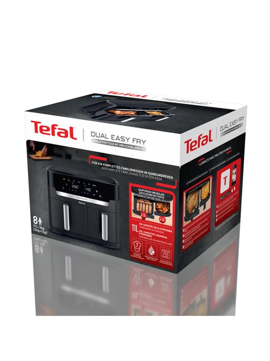 Аэрогриль Tefal EY9428E0, 6 программ автоприготовления, черный — фото 1