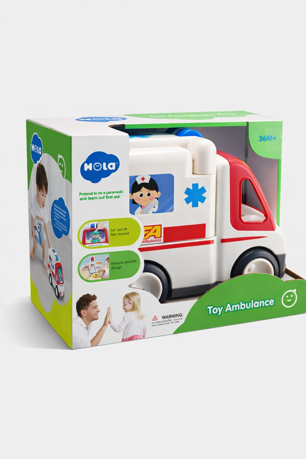 Игровой набор "Toy Ambulance" HOLA, развивающая игрушка, для детей 3+, с открывающимися элементами