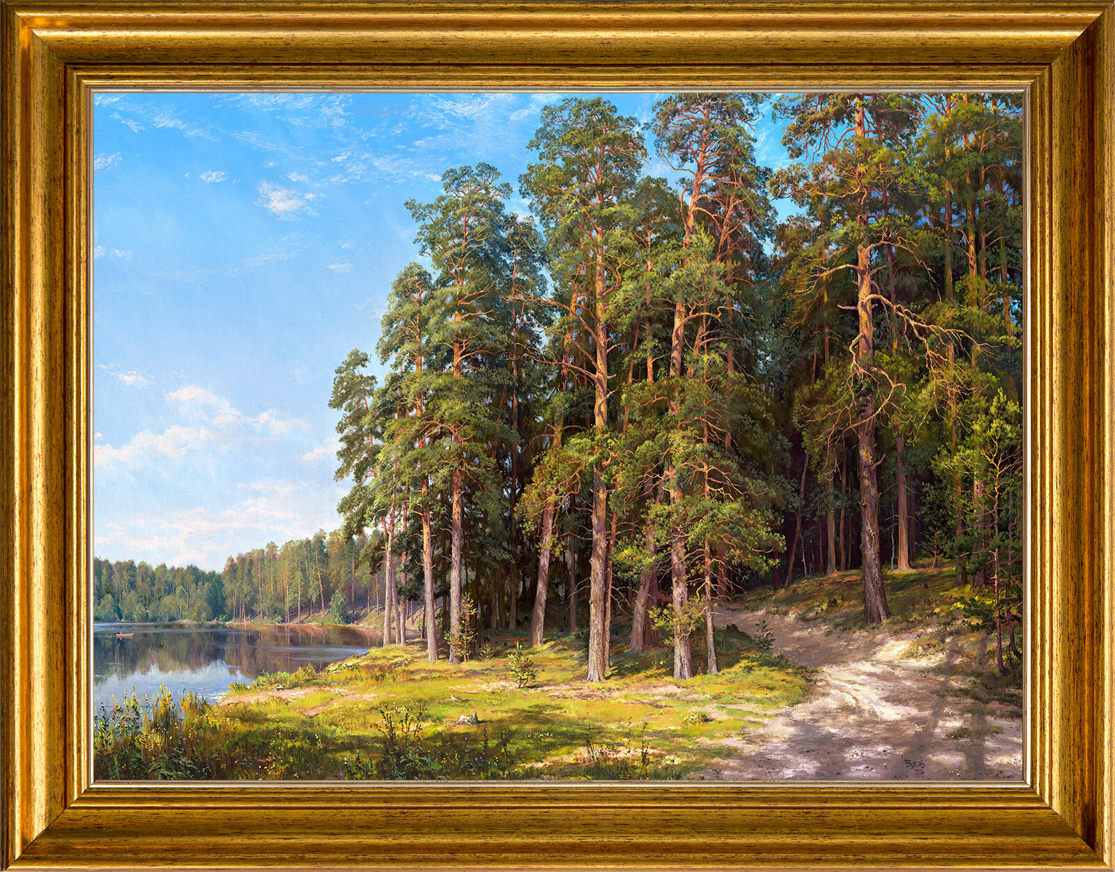 Картина "Прибрежные сосны", 30х40 см, художник - Басов Сергей. Арт. БС9-30х40