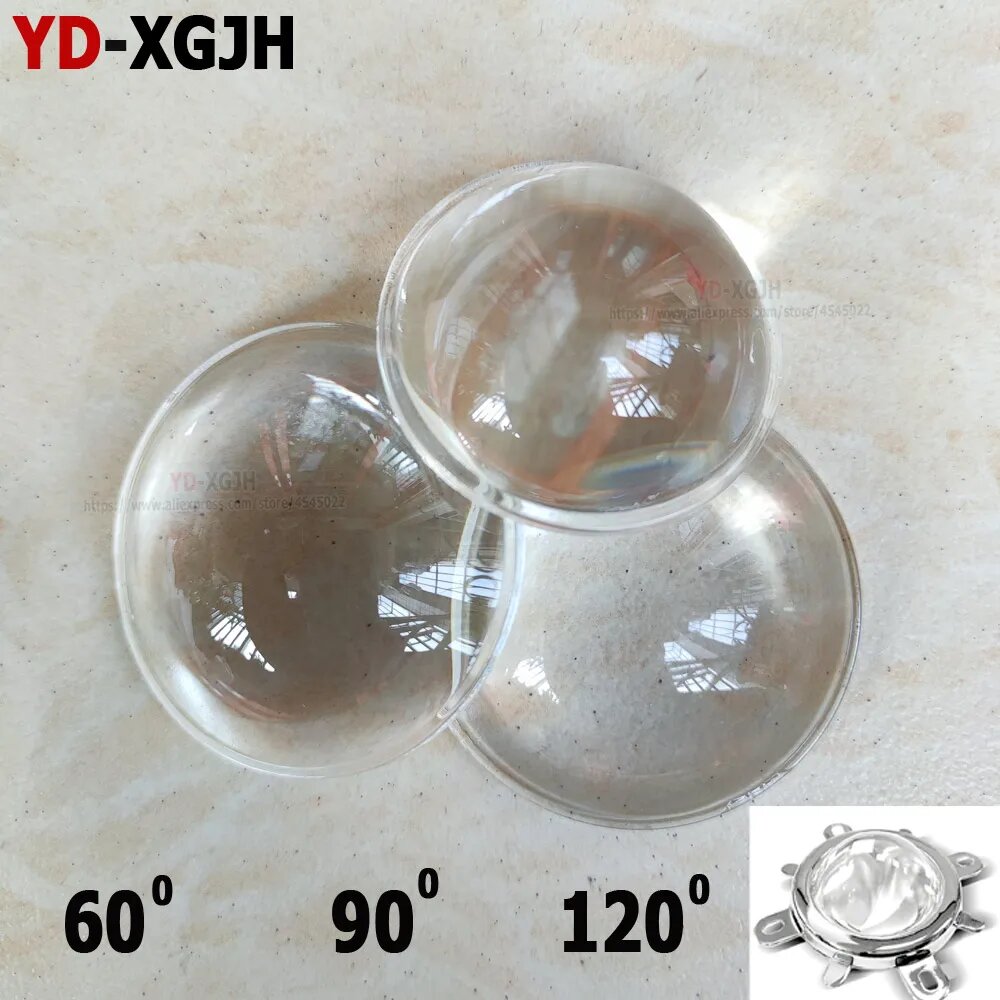 Линза стеклянная 44 мм, 90 degree, 2pcs для COB LED