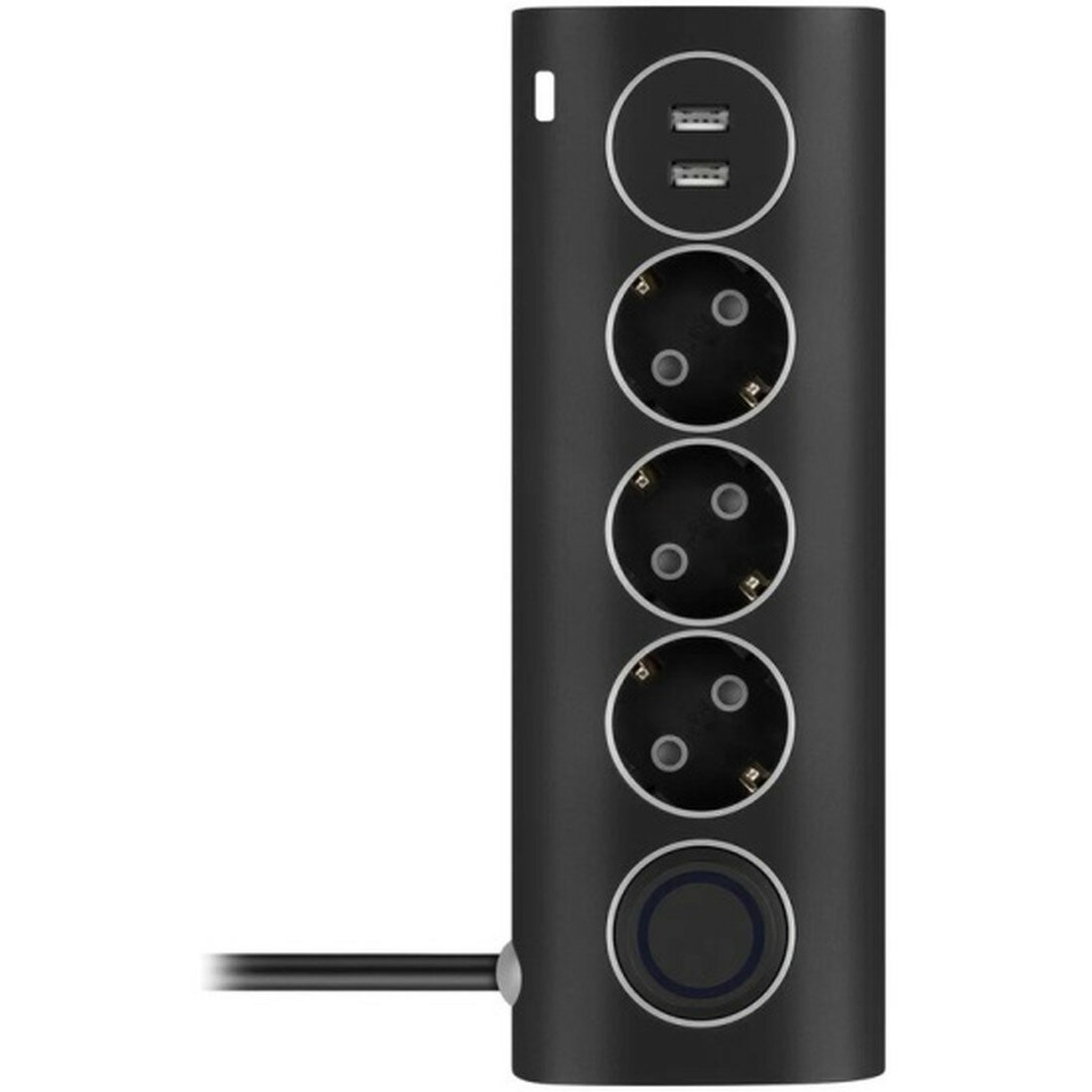 Сетевой фильтр Rombica NEO WC3U Black, 2 x USB, 3 x 220V, чёрный, 1.5м