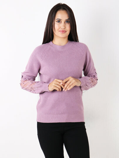 Свитер размер One Size, , сиреневый