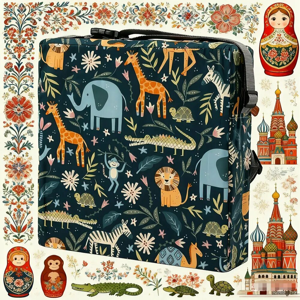 Подушка-бустер для детского обеденного стула-Лев-динозавр