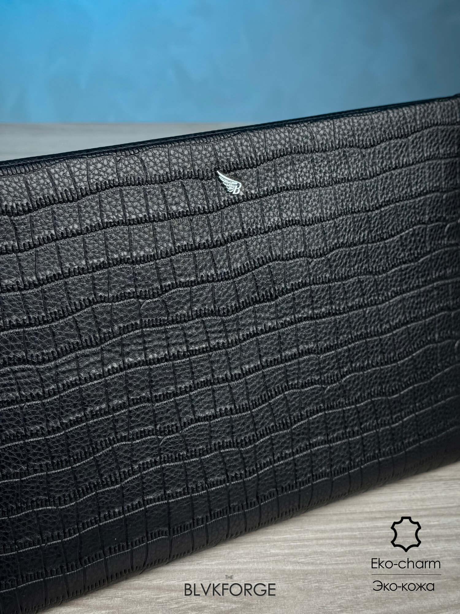 Кошелек , фактура матовая, черный — фото 1