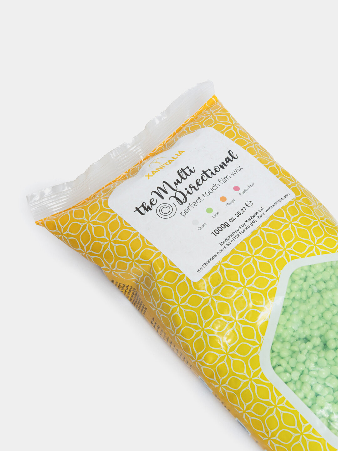 Воск для депиляции Xanitalia, гипоаллергенный, в гранулах, лайм, универсальный, 1000 г