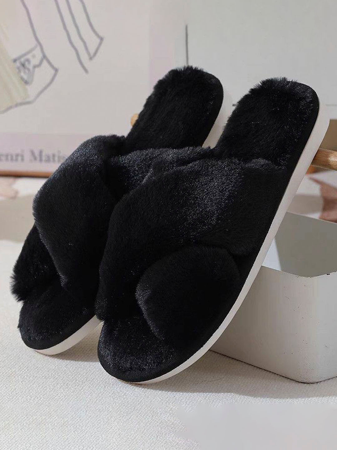 Тапочки 40-41, размер 40-41, black — фото 1