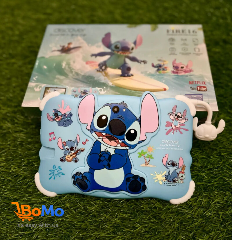 Планшет Discover Fire 16 для детей 6/256GB, Wi-Fi, синий + школьный пенал — фото 1