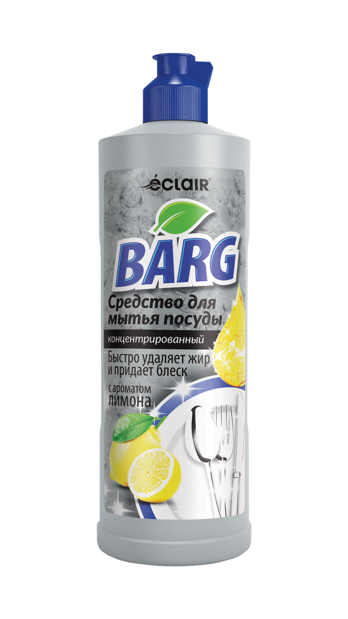 Средство для мытья посуды ECLAIR BARG, цитрусовое, гель, антибактериальное, гипоаллергенное, 500 мл
