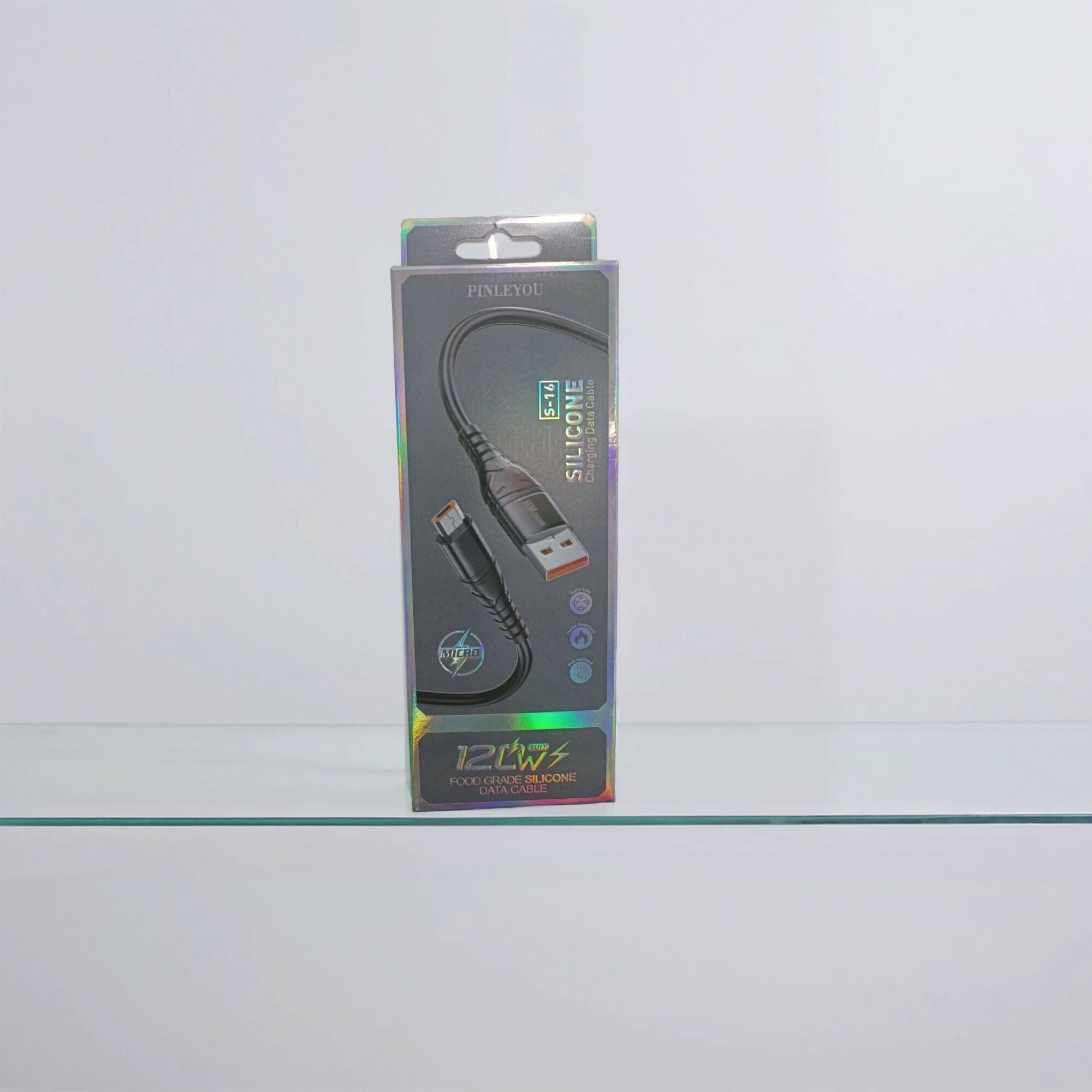 Кабель Pinleyou S-16, USB-C, Micro, 1м, 12 Вт, быстрая зарядка