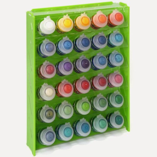 Изображение товара Подставка пластиковая зелёная для красок 30 баночек Mk-1 (Citadel)