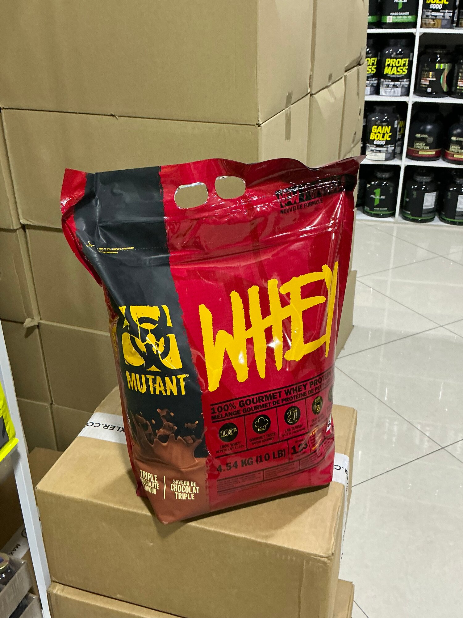 Mutant Whey 4,54kg тройной шоколад протеин для набора мыщц